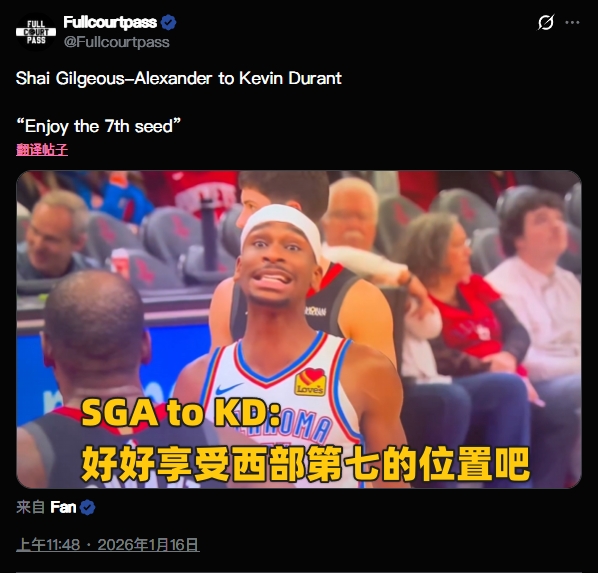 专业会员-SGA让KD享受第七？❌唇语大师澄清：他是在说自己的罚球命中率